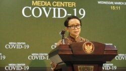 Menlu RI Retno Marsudi dalam konferensi pers di Jakarta, Rabu (20/5) (courtesy: Kemlu RI)