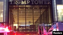 В небоскребе Trump Tower произошел пожар. Манхэттен, Нью-Йорк. 7 апреля 2018 г.