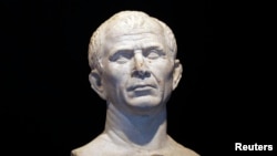 This bust of Cesar, dated 49-46 B.C., was discovered in 2008 as part of an underwater archaeological exploration in the Rhone River near Arles in France. 