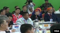 Members of various Burmese ethnic groups attend conference at headquarters of the Kachin Independence Organization, Laiza, Oct. 30, 2013.