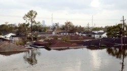 В результате прорыва дамбы некоторые районы Нового Орлеана полностью ушли под воду