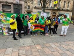 Zanu PF supporters in Glasgow, Scotland. (Photo: Simba Mavaza)