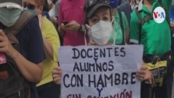 Maestros venezolanos protestan por bajos sueldos y condiciones de trabajo bajo COVID-19