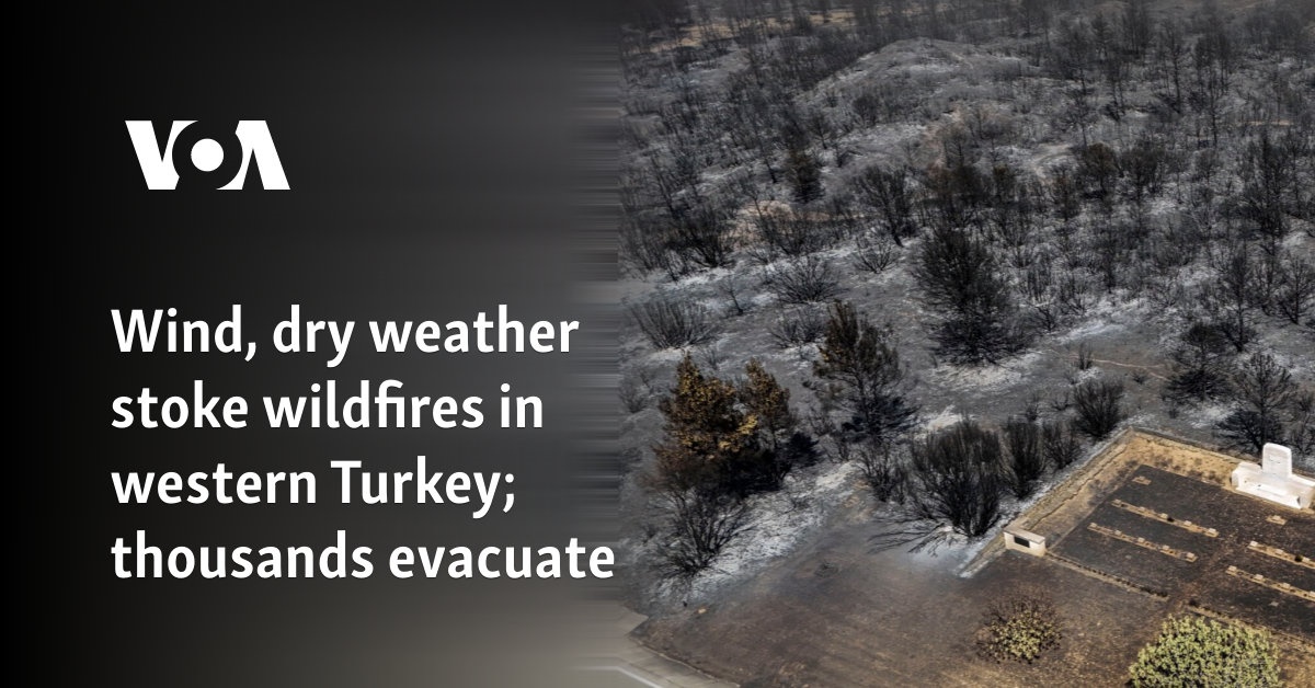 Wind, dry weather stoke wildfires in western Turkey; thousands evacuate