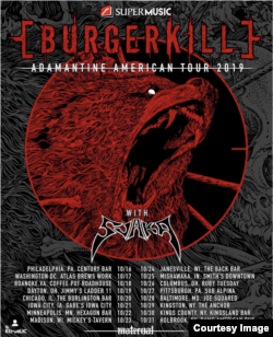 Jadwal tur Burger Kill yang padat di Amerika (Courtesy: @burgerkillofficial).