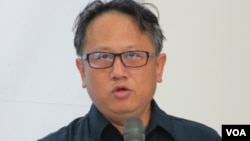 台湾西海岸保育联盟秘书长 蔡嘉阳(美国之音张永泰拍摄)