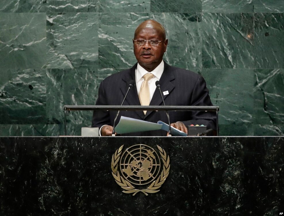 President of Uganda, Yoweri Kaguta Museveni speaks during the 71st session of the United Nations General Assembly, Sept. 20, 2016, at U.N. headquarters.