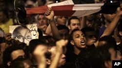 Egyptian youth return to Tahrir square to protest the outcome of presidential elections. 