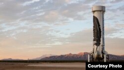 Blue Origin’s New Shepard space vehicle successfully flew to space before executing a historic landing back at the launch site in West Texas. (Blue Origin)