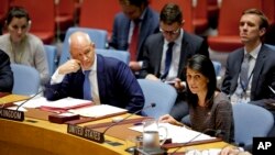 联合国决议制裁朝鲜后，美国常驻联合国大使黑黑利2017年6月2日在安理会讲话