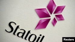 FILE: Statoil's logo is seen during a company results presentation in London, Feb. 6, 2015.