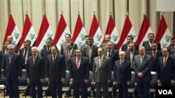 Pemerintahan baru Irak diambil sumpahnya dalam sebuah upacara di Baghdad, Selasa, 21 Desember 2010.