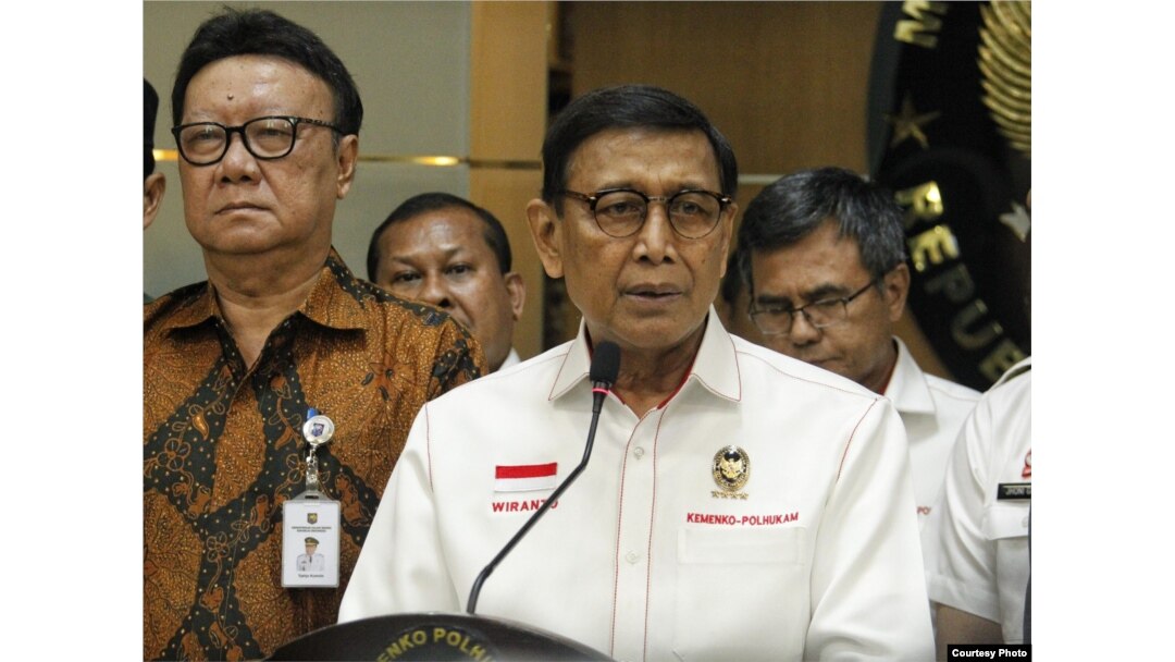 Menkopolhukam Wiranto memberikan keterangan di Jakarta. (Foto courtesy: Kemenkopolhukam)