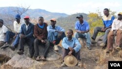 Some MDC-T supporters currently living in a mountainous area in the Muzarabani communal lands, Mashonaland Central Province. 