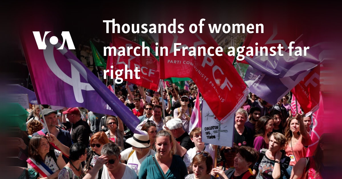 Thousands of women march in France against far right