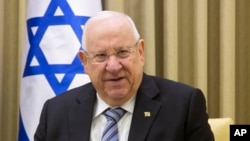 FILE - Israel's President Reuven Rivlin is pictured at the president's residence in Jerusalem, Jan. 21, 2019.