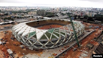 Brazil inaugurate Manaus' World Cup stadium