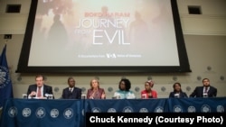 Panel discussion following the screening of “Boko Haram: Journey from Evil” at the United States Institute of Peace, November 2, 2017.