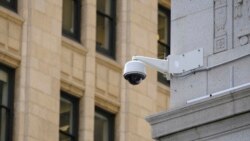 In this photo taken Tuesday, May 7, 2019, is a security camera in the Financial District of San Francisco.