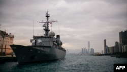 法国葡月号护卫舰2018年2月对香港进行港口访问。
