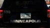 A police vehicle is seen as the Minneapolis Police Department’s fifth precinct remains fenced and barricaded as voters decide whether to abolish the police department and replace it with a new department of public safety in Minneapolis, Minnesota, Nov. 2,
