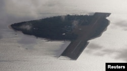 A view of Philippine occupied (Pagasa) Thitu island in disputed South China Sea April 21, 2017. 