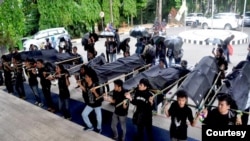 Aktivis lingkungan menggelar aksi memperingati para korban meninggal akibat lubang tambang. (Sumber: Jatam Kaltim)