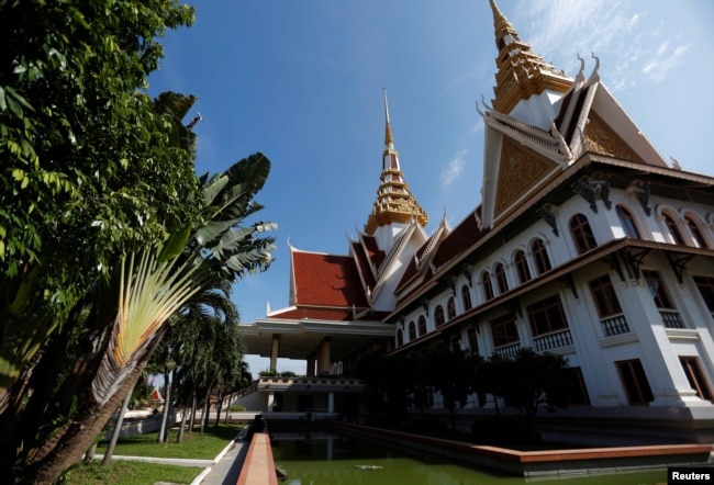 A general view of the National Assembly of Cambodia, in central Phnom Penh, Oct. 12, 2017.