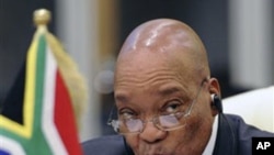 South Africa's President Jacob Zuma, during the first session of the 3rd Africa-EU Summit in Tripoli, Libya, 29 Nov 2010