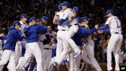 Cubs beat Dodgers 5-0 to reach 1st World Series since 1945