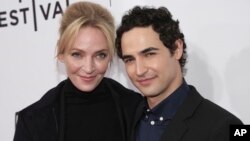 Actress Uma Thurman, left, and Fashion Designer Zac Posen attend a screening of "House of Z" at the SVA Theatre during the 2017 Tribeca Film Festival, April 22, 2017, in New York. 