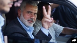 FILE - Senior Hamas leader Ismail Haniyeh. 