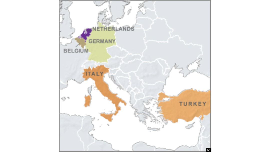 Location of US short-range nuclear missile in Europe