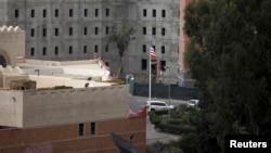 A general view of the U.S. embassy compound in Sanaa, Yemen, Aug. 7, 2013. 