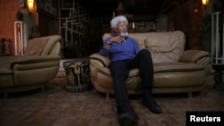 Nigerian Literature Nobel Laureate Wole Soyinka during home interview in the southwest city of Abeokuta, July 1, 2014.
