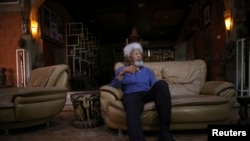 Nigerian Literature Nobel Laureate Wole Soyinka during home interview in the southwest city of Abeokuta, July 1, 2014.