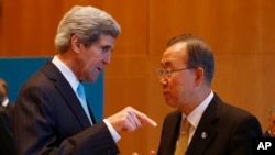  Amerika Dışişleri Bakanı John Kerry ve BM Genel Sekreteri Ban Ki-moon