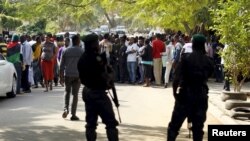 Une manifestation de soutien au leader pro-Biafra Nnamdi Kanu, le 1er décembre 2015 à Abuja. (REUTERS/Afolabi Sotunde - RTX1WMPV)