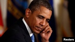 U.S. President Barack Obama during an event in the East Room of the White House in Washington, April 30, 2013. 