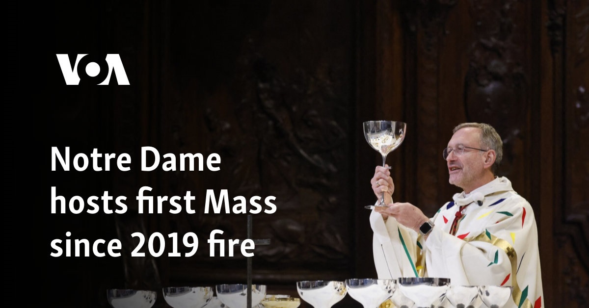 Notre Dame hosts first Mass since 2019 fire