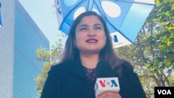 Nilofar Mughal of VOA Urdu, at the United Nations Headquarters in New York, NY.