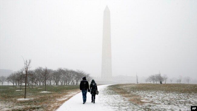 Thủ đô Washington trong trận bão tuyết ngày 22/1/2016