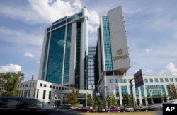 Russian state-run Sberbank headquarters in downtown Moscow, Russia.