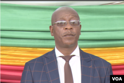 Ziyambi Ziyambi, Zimbabwe’s justice minister, told VOA that he would not comment on the seven activists, as their case was now in court. Photo taken in May 2019 in Chinhoyi town. (C. Mavhunga/VOA)