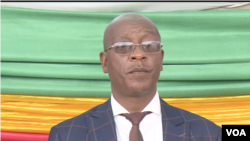 Ziyambi Ziyambi, Zimbabwe’s justice minister, told VOA that he would not comment on the seven activists, as their case was now in court. Photo taken in May 2019 in Chinhoyi town. (C. Mavhunga/VOA)