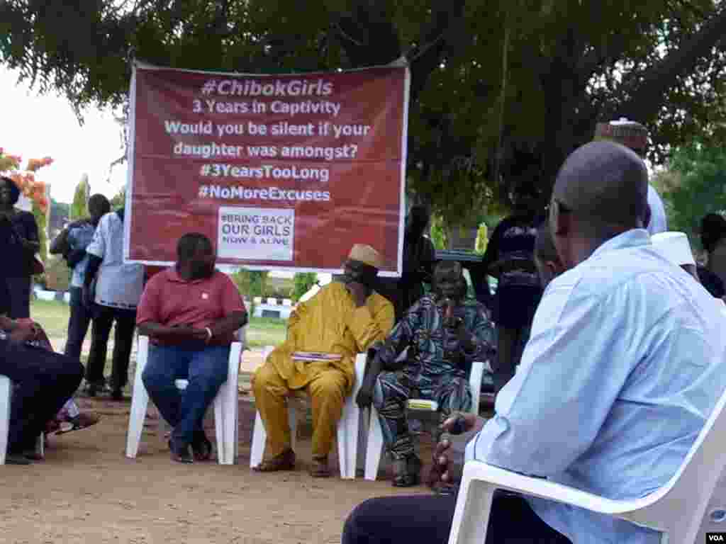 Dozens of members of the 'Bring Back Our Girls' Campaign hold a rally at Unity Fountain in Abuja to celebrate the release of 82 Chibok school girls in exchange for a number of Boko Haram militants and a reported cash payment.