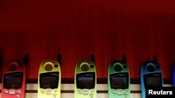  諾基亞手機舊手機在其博物館中陳列。