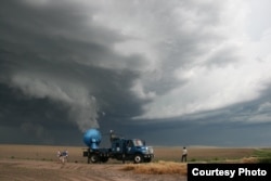 Doppler on Wheels 7 samples a severe thunderstorm in western Nebraska. (Photo by Tim Marshall, 2010)