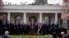 Le président Donald Trump s'exprime lors d'une conférence de presse sur le coronavirus dans la roseraie de la Maison Blanche, le vendredi 13 mars 2020, à Washington. (AP Photo/Evan Vucci)