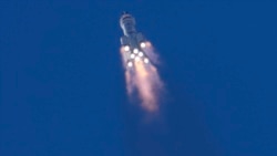 Rocket carrying a crew of Chinese astronauts on June 17, 2021. (AP Photo/Ng Han Guan)